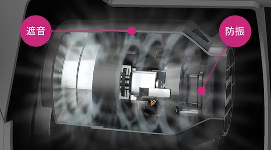 シャープ EC-AR10 遮音防振構造